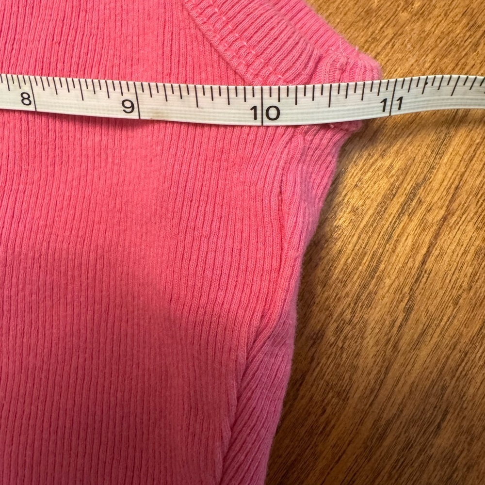 Zara Ribbed Crop Tank in Vibrant Pink - Picture 4 of 6